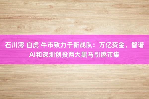 石川澪 白虎 牛市致力于新战队：万亿资金，智谱AI和深圳创投两大黑马引燃市集