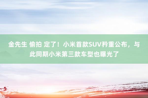 金先生 偷拍 定了！小米首款SUV矜重公布，与此同期小米第三款车型也曝光了