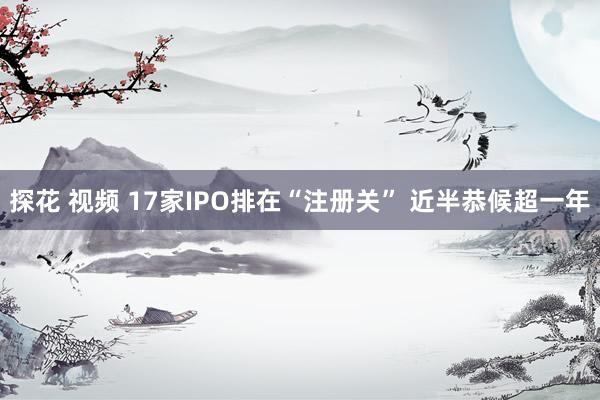 探花 视频 17家IPO排在“注册关” 近半恭候超一年