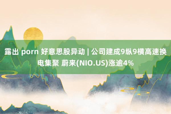 露出 porn 好意思股异动 | 公司建成9纵9横高速换电集聚 蔚来(NIO.US)涨逾4%