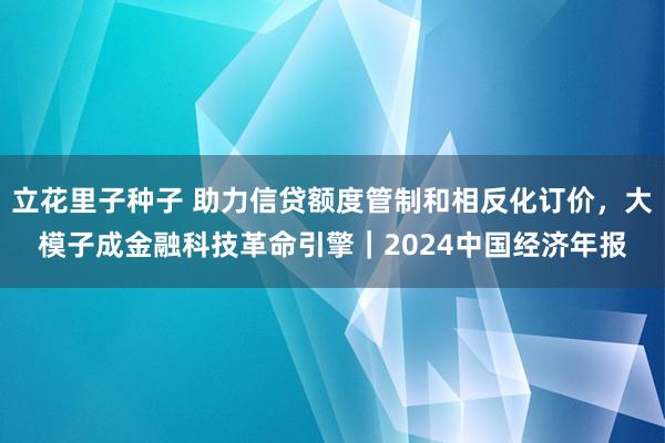 立花里子种子 助力信贷额度管制和相反化订价，大模子成金融科技革命引擎｜2024中国经济年报