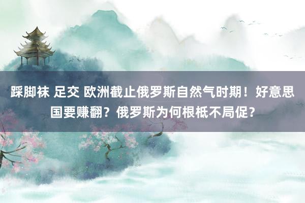 踩脚袜 足交 欧洲截止俄罗斯自然气时期！好意思国要赚翻？俄罗斯为何根柢不局促？
