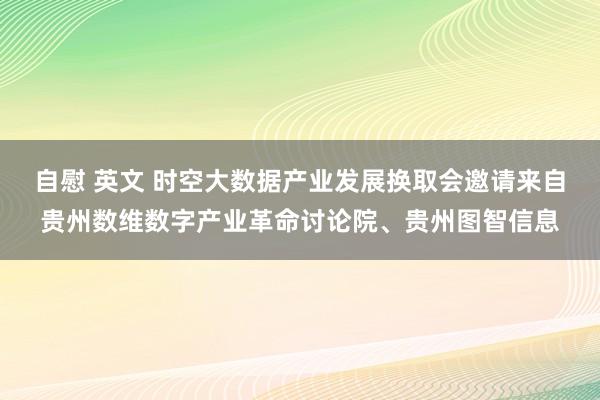 自慰 英文 时空大数据产业发展换取会邀请来自贵州数维数字产业革命讨论院、贵州图智信息