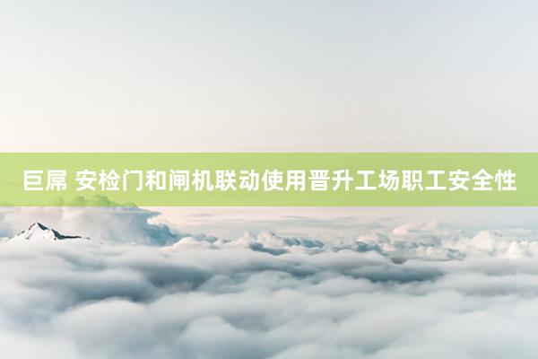巨屌 安检门和闸机联动使用晋升工场职工安全性