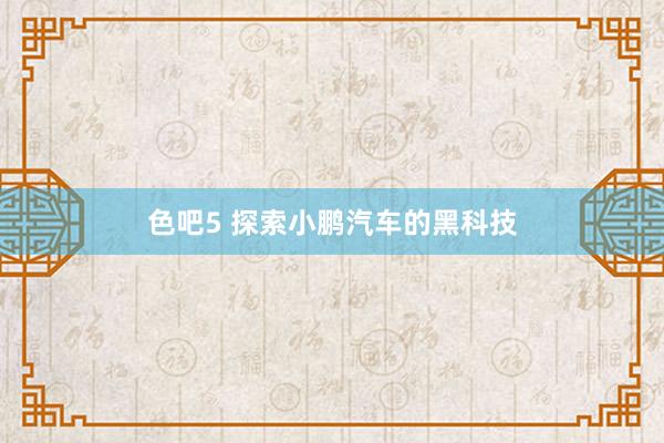 色吧5 探索小鹏汽车的黑科技
