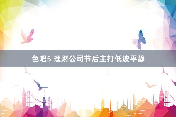 色吧5 理财公司节后主打低波平静