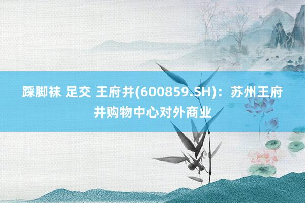 踩脚袜 足交 王府井(600859.SH)：苏州王府井购物中心对外商业