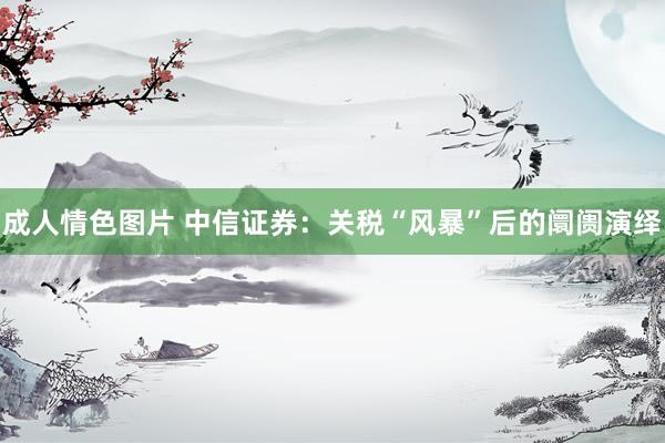 成人情色图片 中信证券：关税“风暴”后的阛阓演绎