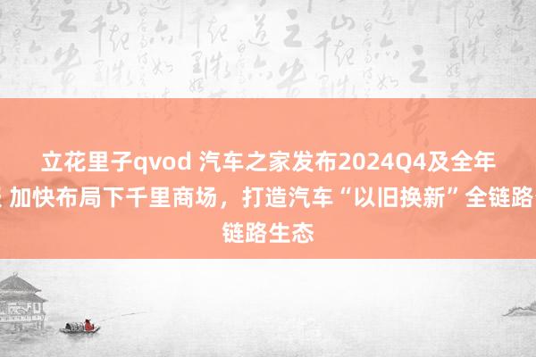 立花里子qvod 汽车之家发布2024Q4及全年财报 加快布局下千里商场，打造汽车“以旧换新”全链路生态