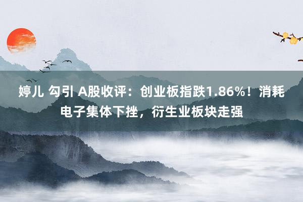 婷儿 勾引 A股收评：创业板指跌1.86%！消耗电子集体下挫，衍生业板块走强