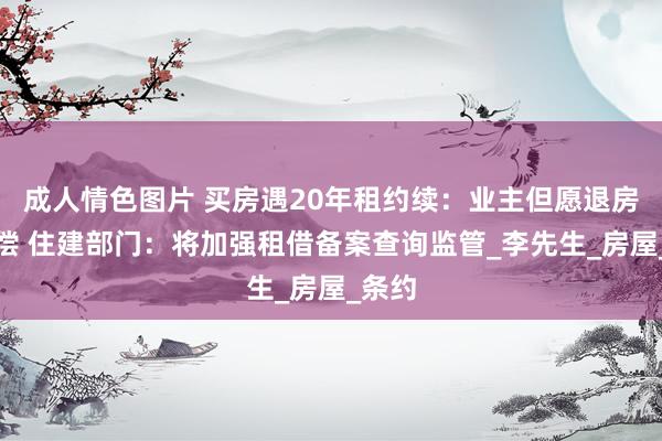 成人情色图片 买房遇20年租约续：业主但愿退房、抵偿 住建部门：将加强租借备案查询监管_李先生_房屋_条约