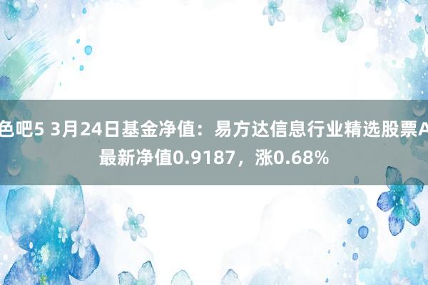 色吧5 3月24日基金净值：易方达信息行业精选股票A最新净值0.9187，涨0.68%