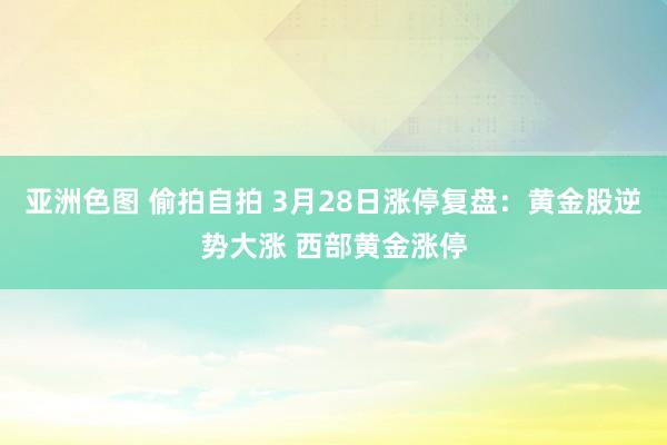 亚洲色图 偷拍自拍 3月28日涨停复盘：黄金股逆势大涨 西部黄金涨停