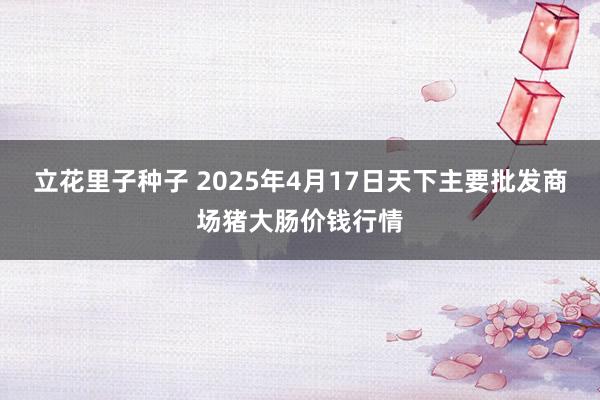 立花里子种子 2025年4月17日天下主要批发商场猪大肠价钱行情