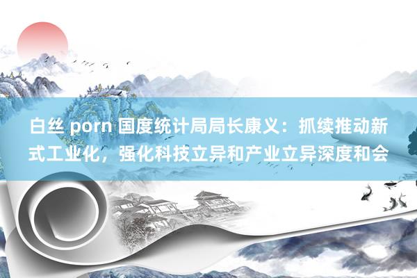 白丝 porn 国度统计局局长康义：抓续推动新式工业化，强化科技立异和产业立异深度和会