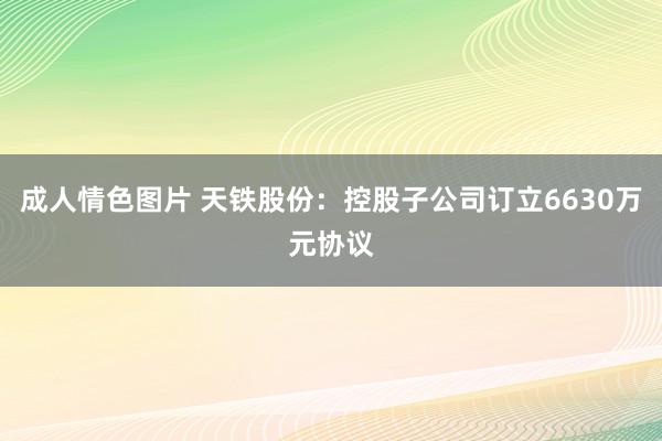 成人情色图片 天铁股份：控股子公司订立6630万元协议