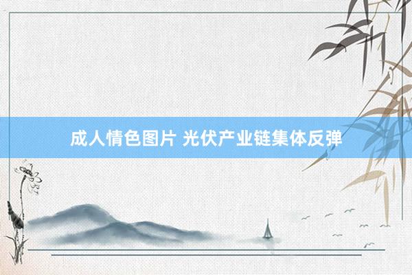 成人情色图片 光伏产业链集体反弹
